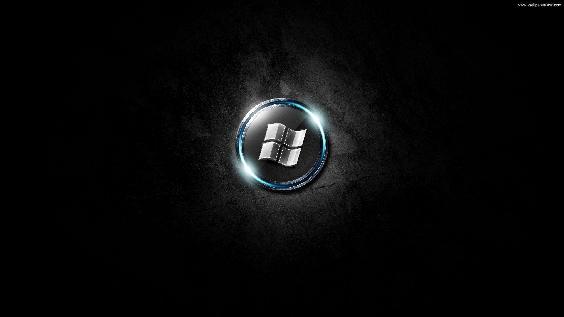 Black Windows Logo - Windows Logo Black Metallic HD desktop wallpaper High Definition
