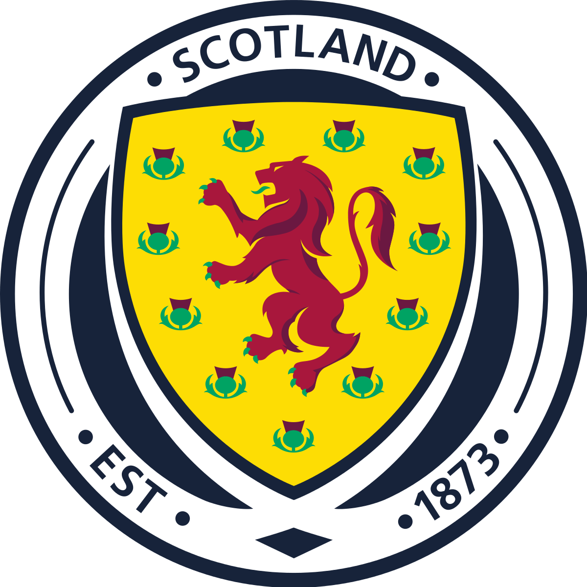 Round Squad Logo - Scotland national football team