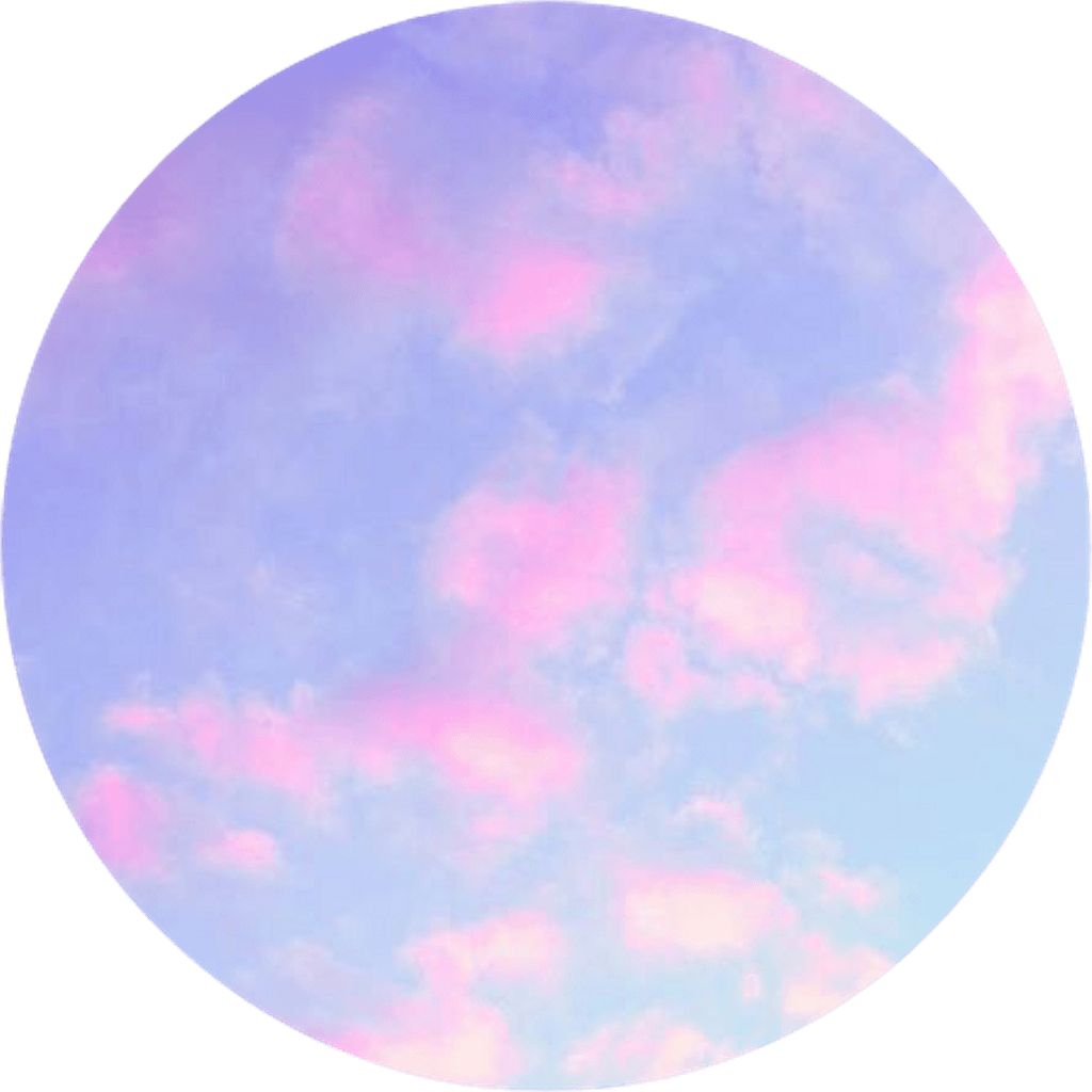 Pink and Blue Circle Logo - clouds pink blue purple sky circle shape kpop pastel