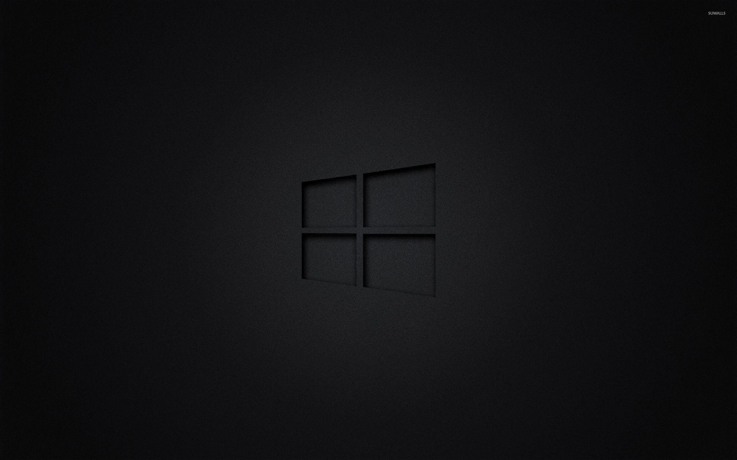Black Windows Logo - Windows 10 transparent logo on black wallpaper Computer, black ...
