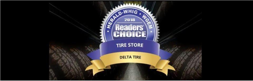 Automotive Tire Shop Logo - Delta Tire & Custom Wheels