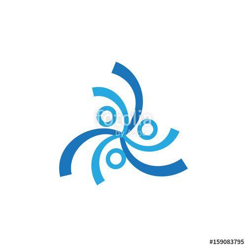 Air Swirl Logo - Wind energy symbol design template. Air conditioning vector logo ...