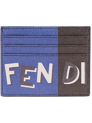 Blue Fendi Logo - Fendi Logo Card Holder