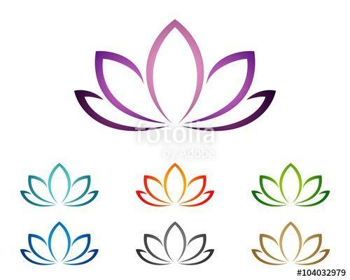 Purple Lotus Flower Logo - Purple Lotus or Lily Flower for Spa Logo Template 2