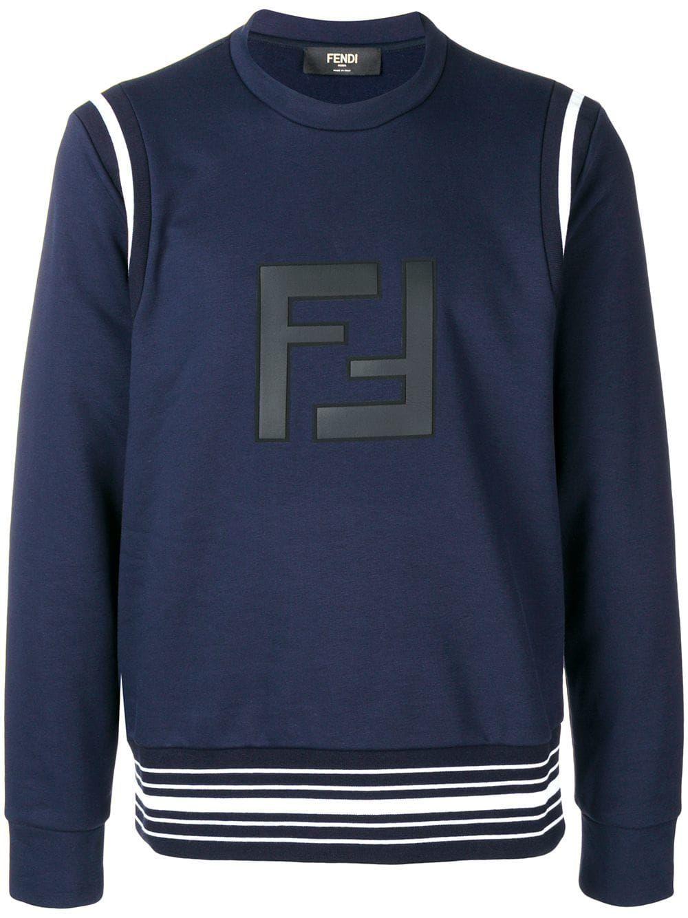 Blue Fendi Logo - FENDI FENDI FF LOGO SWEATSHIRT - BLUE. #fendi #cloth | Fendi in 2019 ...