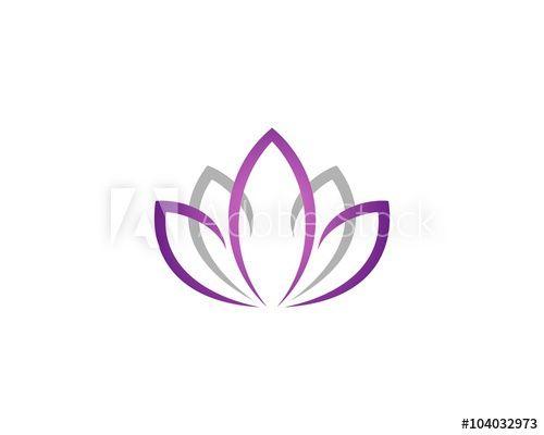 Purple Lotus Flower Logo - Purple Lotus or Lily Flower for Spa Logo Template - Buy this stock ...