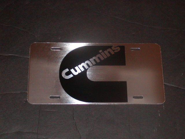 Cummins C Logo - Cummins C Logo STAINLESS STEEL Vanity License Plate