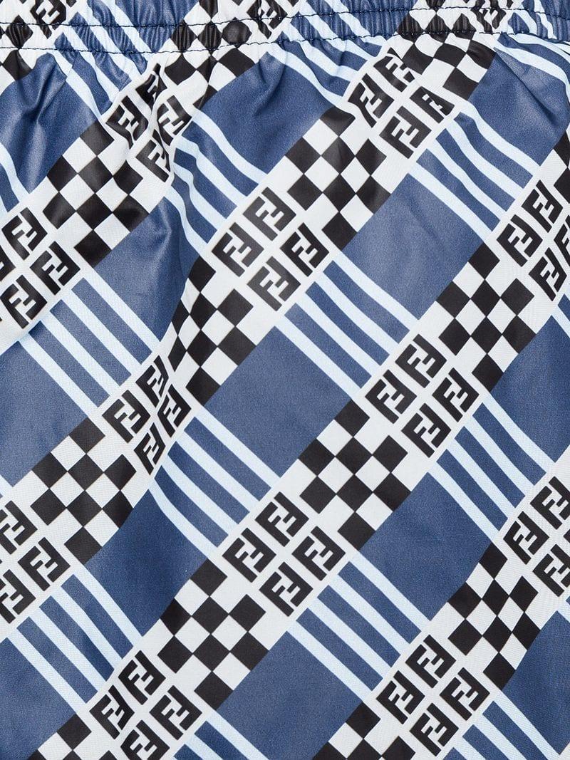 Blue Fendi Logo - Fendi logo print swim shorts | Swim & Board Shorts | Browns