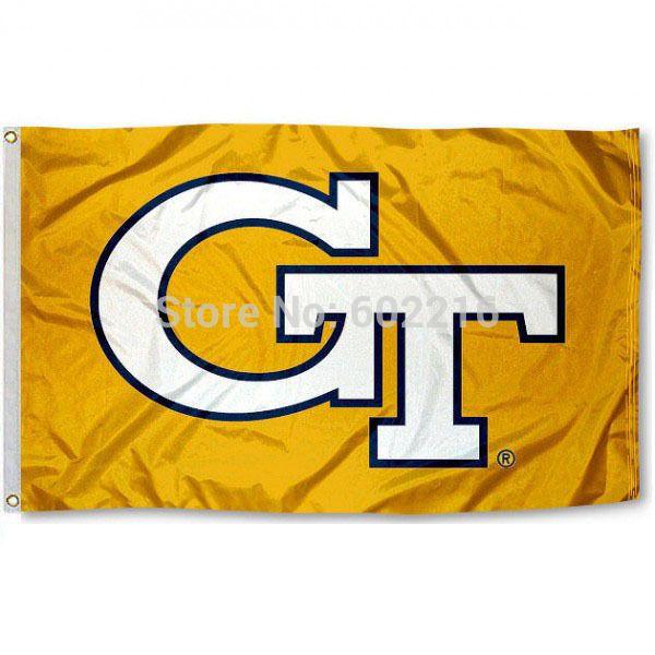 Georgia Tech Yellow Jackets Logo - Georgia Tech Yellow Jackets Logo College Large Outdoor Flag 3ft x ...