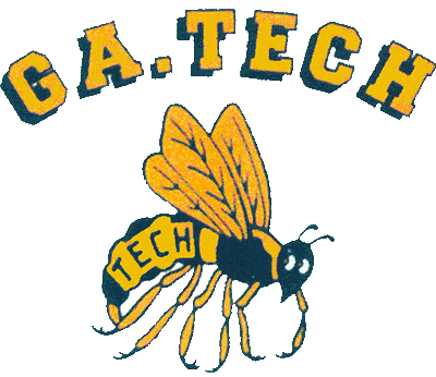 Georgia Tech Yellow Jackets Logo - Georgia Tech Yellow Jackets Primary Logo (1969) - Bee under script ...