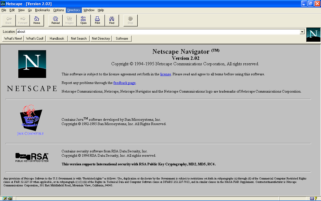 Original Netscape Logo - Netscape Navigator 2