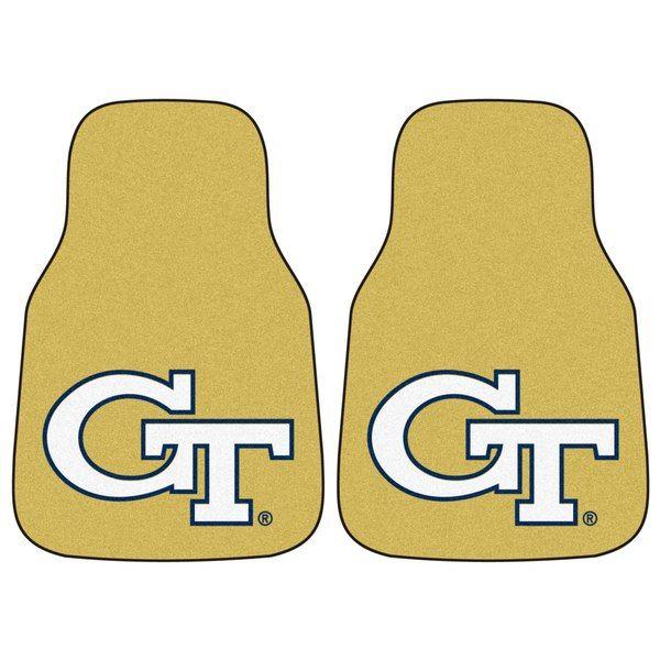 Georgia Tech Yellow Jackets Logo - GA Tech Yellow Jackets 2-Piece Primary Logo Carpet Car Mat Set ...