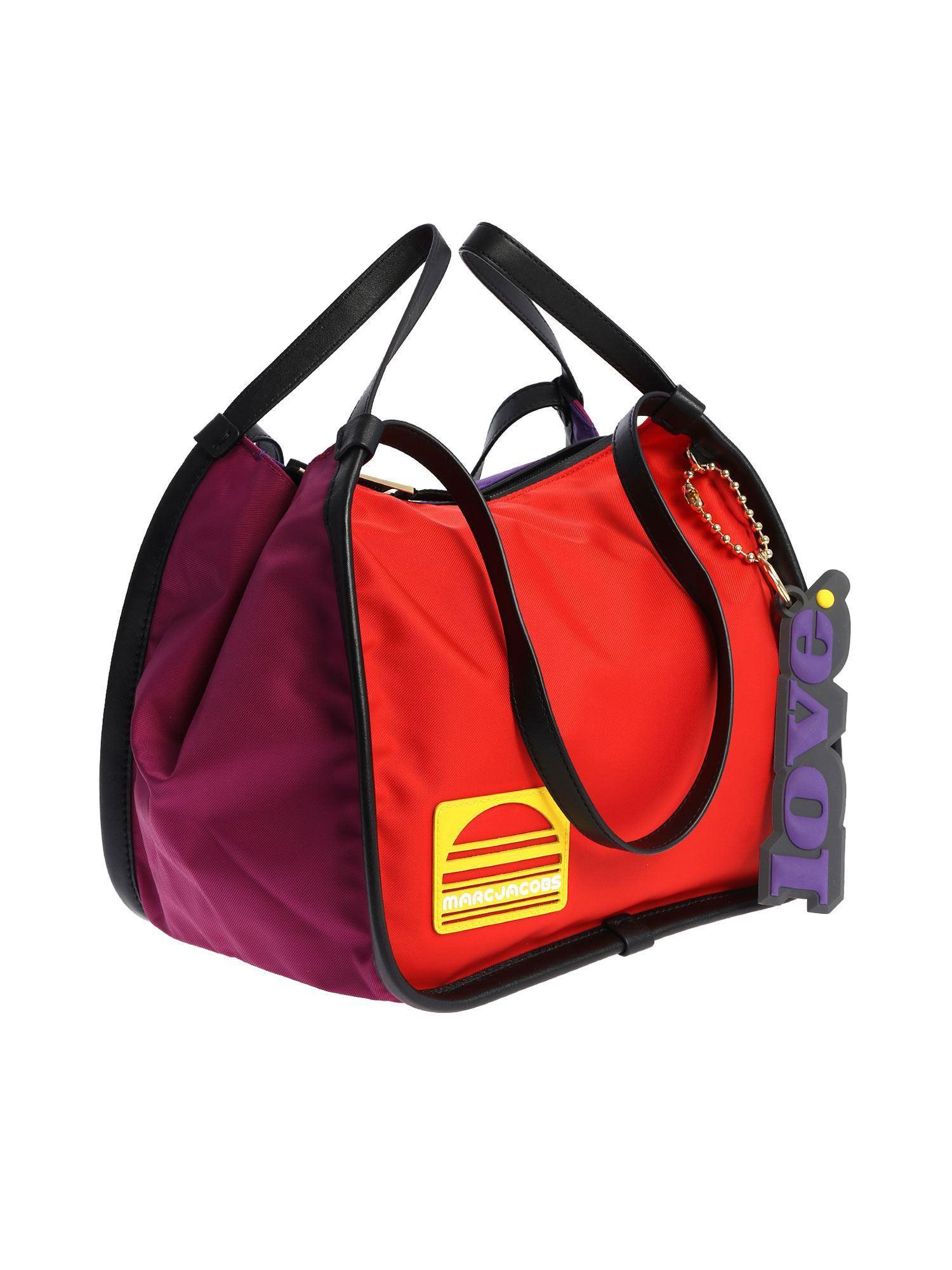 Red Violet Logo - Marc Jacobs Red And Purple Shoulder Bag With Yellow Logo in Red - Lyst