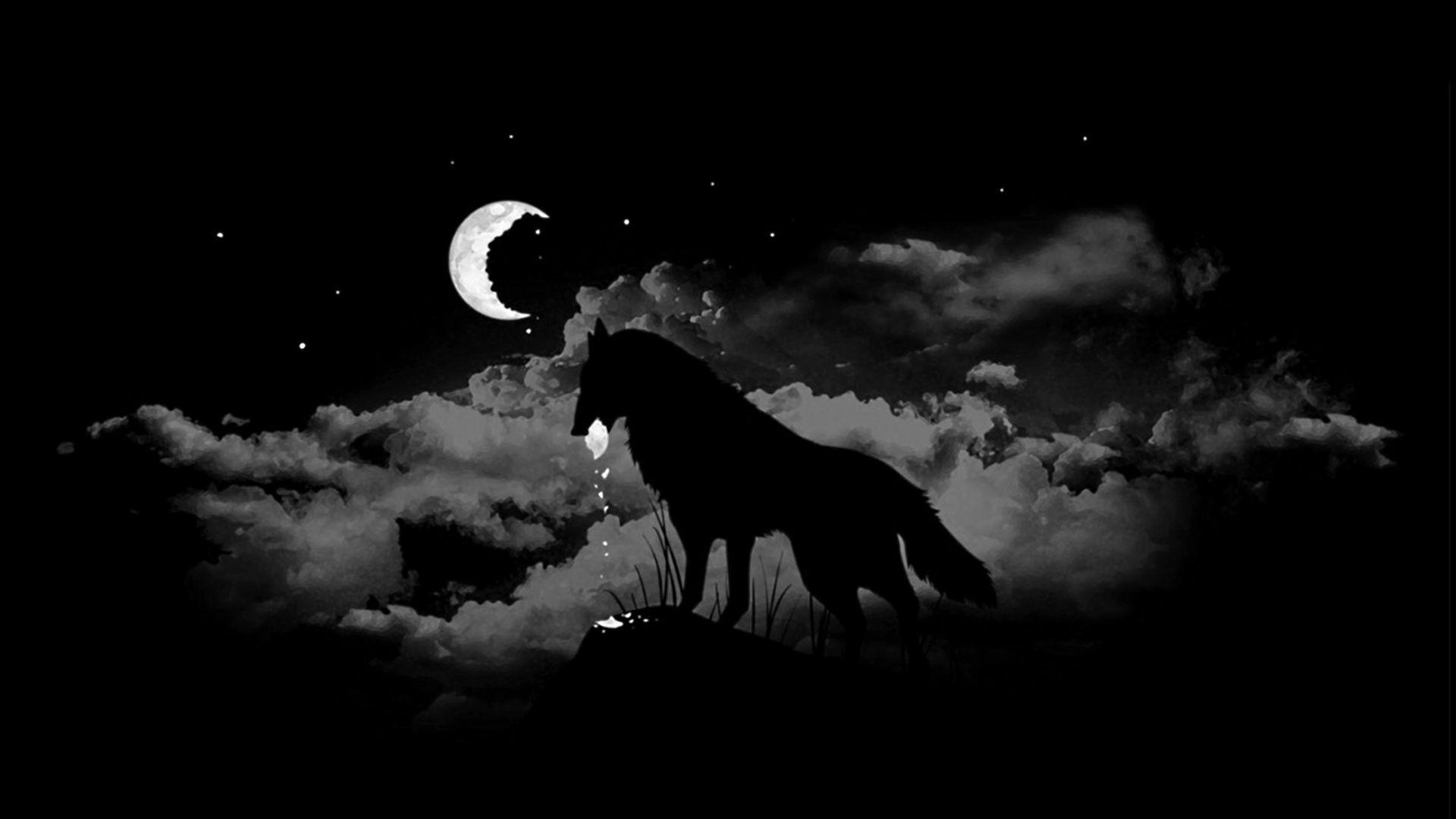 Black Wolf Red Moon Logo - Wolf Computer Wallpapers, Desktop Backgrounds | 1920x1080 | ID ...