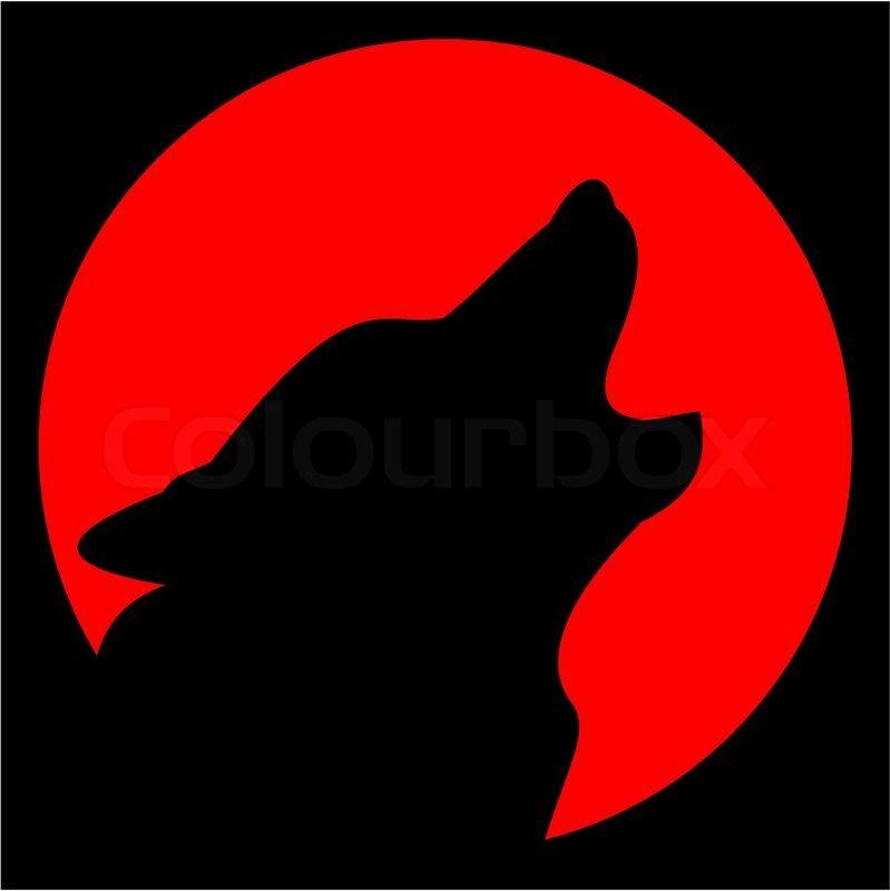 Black Wolf Red Moon Logo - A black wolf is a melanistic colour variant of the grey wolf (Canis ...