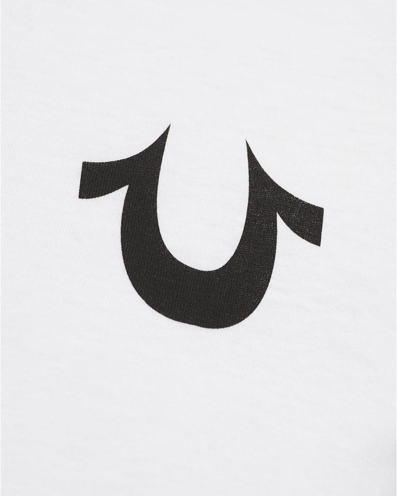 Red True Religion Horseshoe Logo - True Religion Jeans Mens T-Shirt Horseshoe Logo Plain White Tee