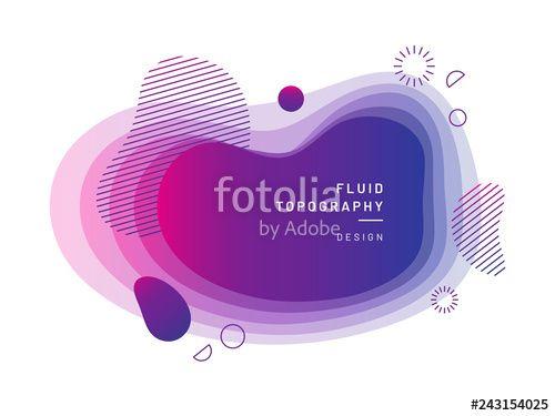 Red Violet Logo - Layered fluid blobs. Yellow and red, violet geometric liquid ...