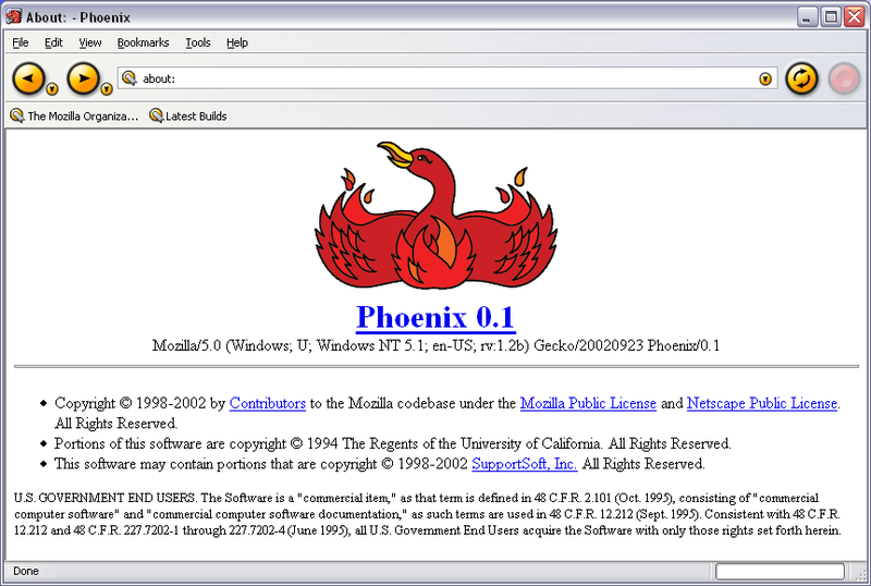 First Firefox Logo - Milestone: Phoenix 0.1 released, first version of Firefox | about ...