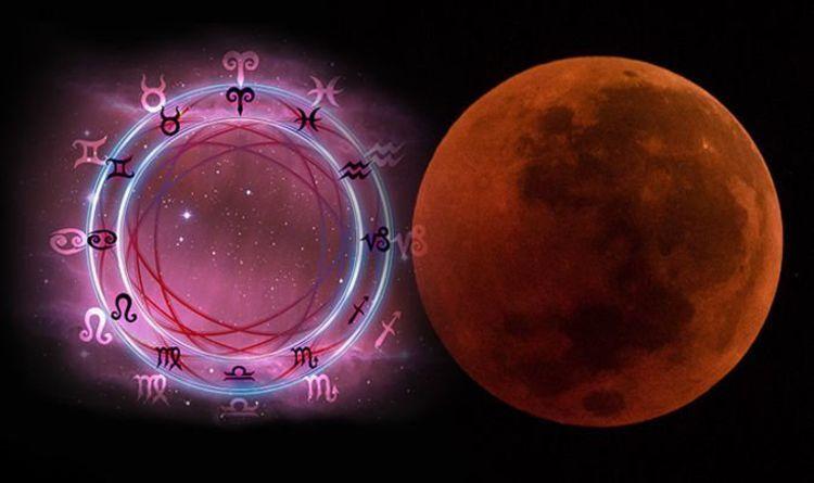 Black Wolf Red Moon Logo - Blood Moon astrology: How January's Blood Moon will affect YOUR star ...
