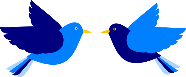 Two Blue Bird Logo - Clip Art Bluebird of Happiness | Two Blue Birds clip art - vector ...