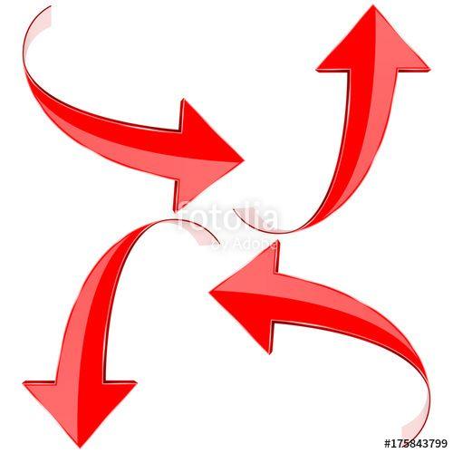 Red Curve Logo - Red curve arrows