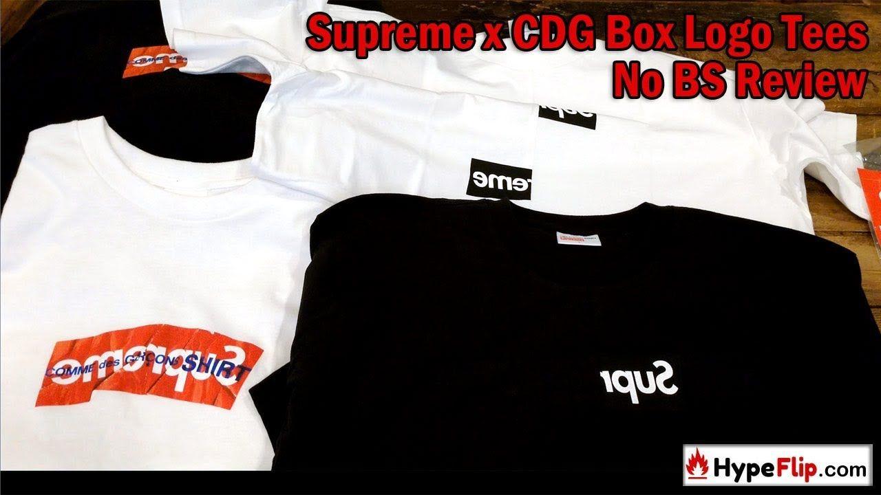No Box Logo - Supreme x CDG Box Logo Tees Both Colors No BS Review and Unboxing ...