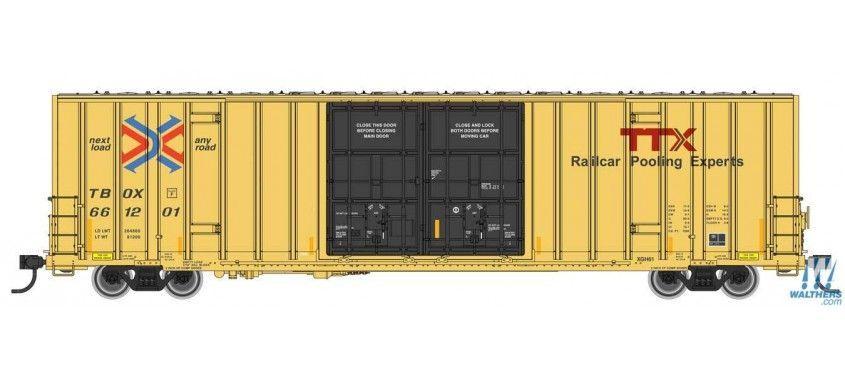 TTX Train Logo - 60' High Cube Plate F Boxcar - Ready to Run -- TTX TBOX 661201 ...