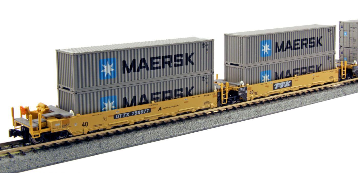 TTX Train Logo - N Scale Gunderson MAXI I Well Cars: Precision Railroad Models