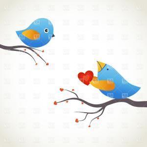 Two Blue Bird Logo - D Blue Bird Tweet Vector Logo