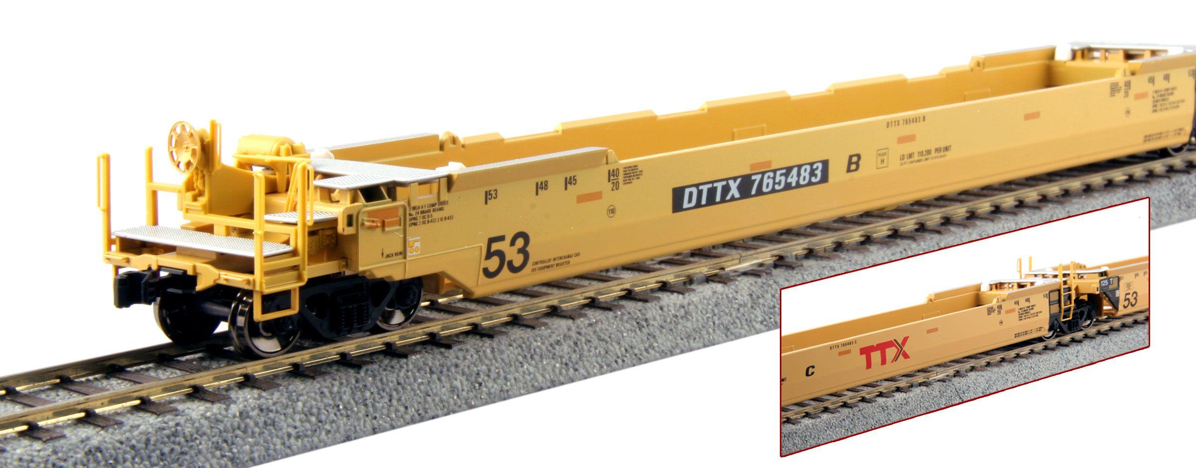 TTX Train Logo - HO-Scale Gunderson MAXI-IV Well Cars - KATO USA : Precision Railroad ...