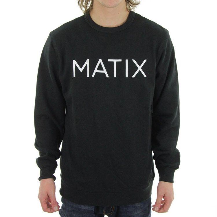 Matix Clothing Logo - Matix Monoset F15 Crew Black Sweatshirts Uk, Men Matix Clothing