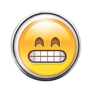 Candy Emoji Logo - Emoji Glass Dome Candy Snap Charm GD0101