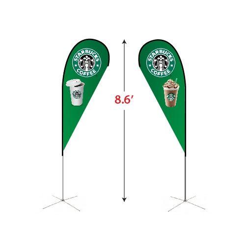 Double Tear Drop Logo - Small Double Sided Tear Drop Flag Kit