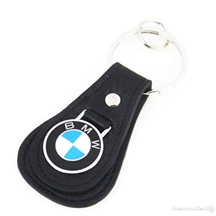 Double Tear Drop Logo - BMW Double Tear Drop Leather Key Chain: Automotive