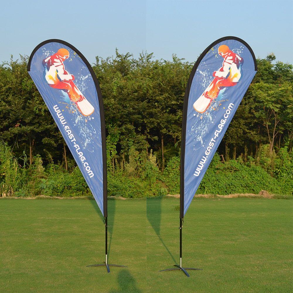 Double Tear Drop Logo - High quality Double side customized logo teardrop banner with pole