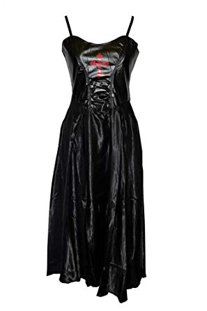 Red White and Black Star Clothing Company Logo - Dark Star Dress PVC Black and Red Size ML: Clothing