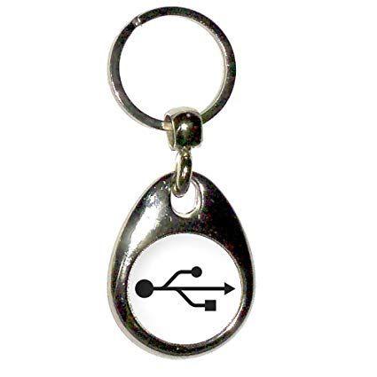 Double Tear Drop Logo - USB Logo Tear Drop Shaped Double Sided Key Ring