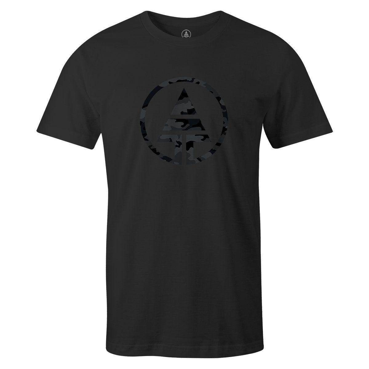 Black Camo Logo - Black Camo Logo Tee. Tree Tribe Logo T Shirt