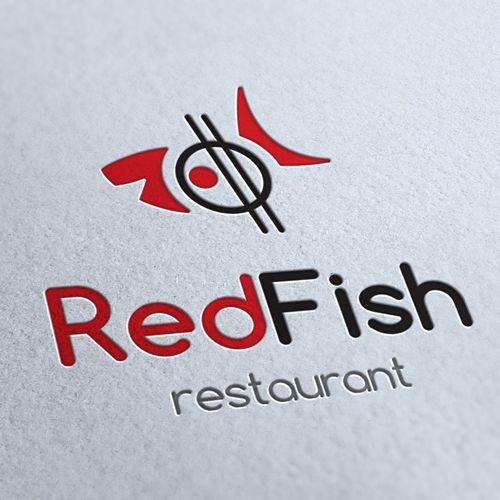Red Fish Logo - Red Fish Logo Template ready for customization logotype
