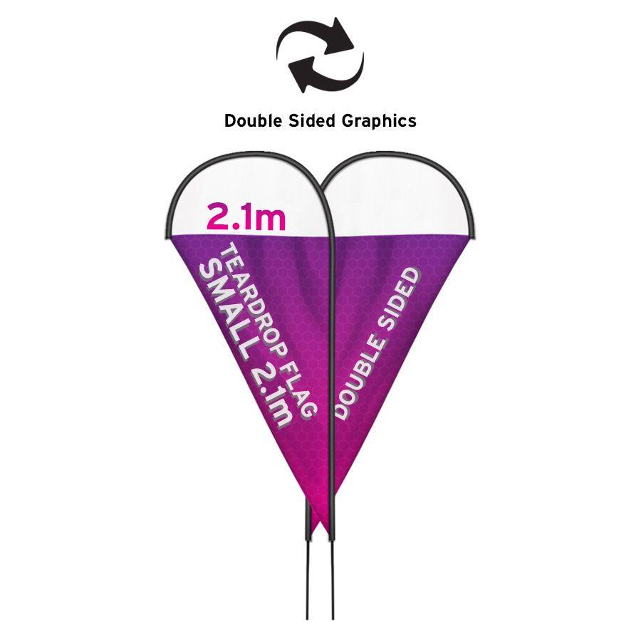 Double Tear Drop Logo - Teardrop Flags Double Sided | Event Flags | Promotional Flags