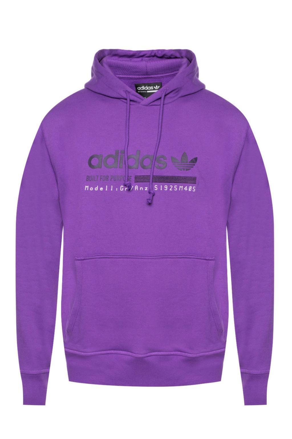 Adidas Purple Logo - adidas Originals Sweatshirt With Logo Pattern in Purple for Men