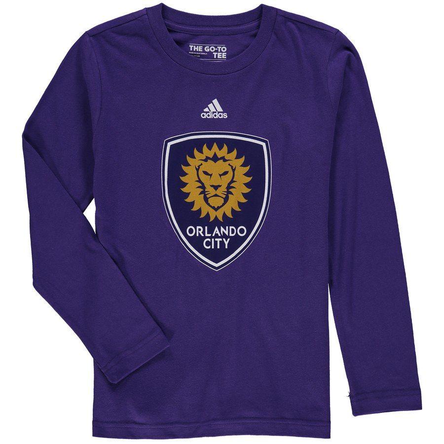 Adidas Purple Logo - Youth Orlando City SC adidas Purple Logo Long Sleeve T-Shirt