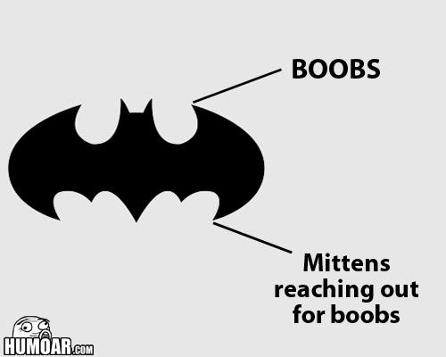 Bat Man Logo - Batman Logo Has Boobs and Mittens - Humoar.com