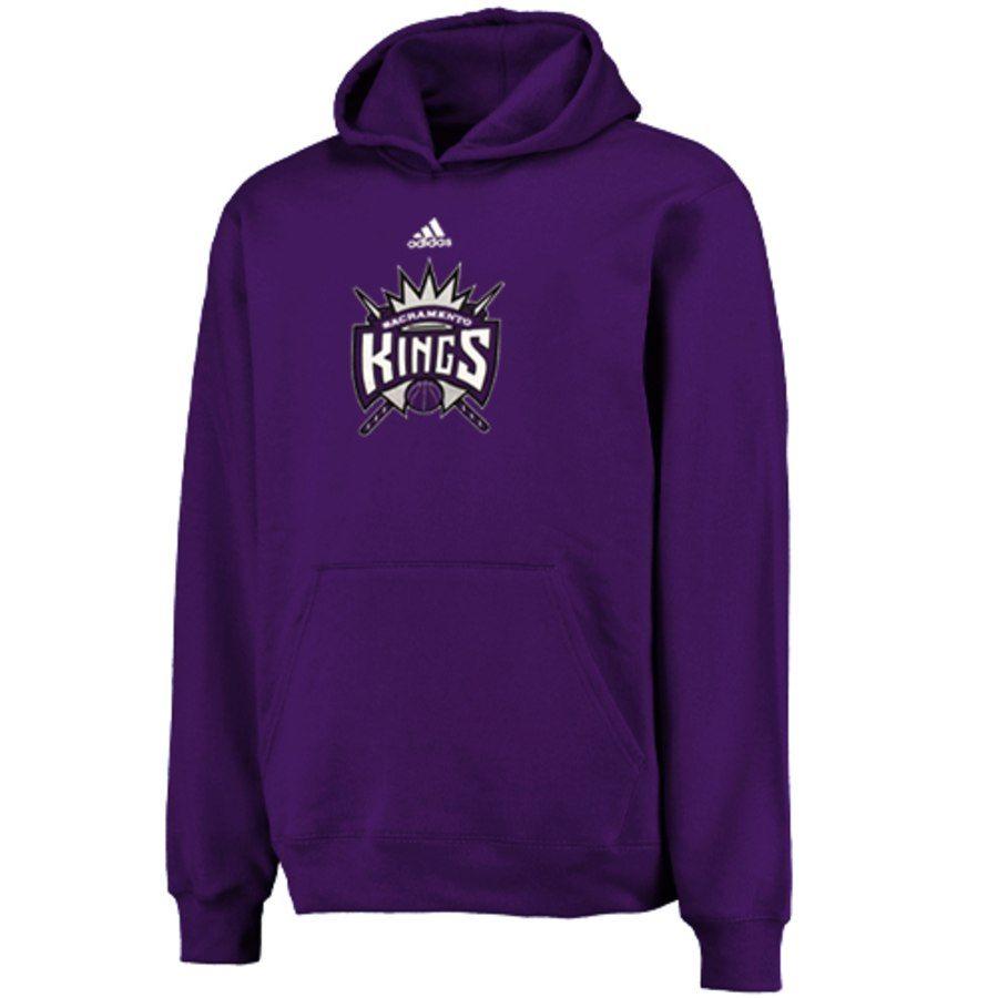 Adidas Purple Logo - Youth Sacramento Kings adidas Purple Primary Logo Pullover Hoodie