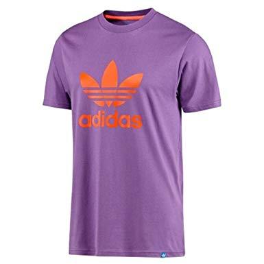Adidas Purple Logo - Adidas Originals Mens Logo Purple T Shirt Top £20: Amazon.co