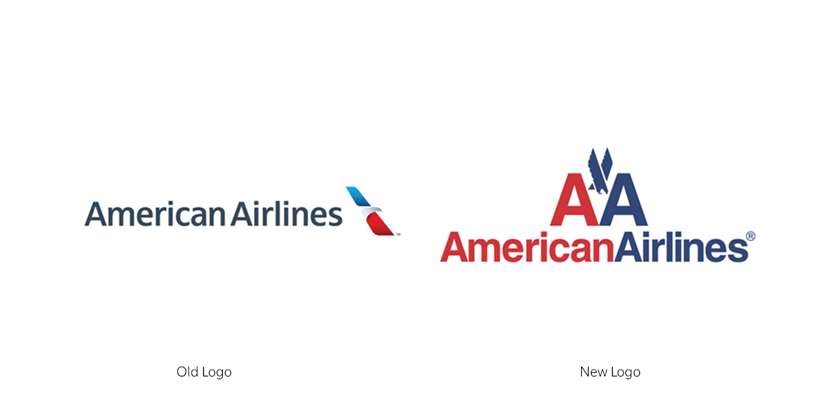 New American Logo - AmericanAirlines Logo OldAndNew. Logo And Website Design Agency