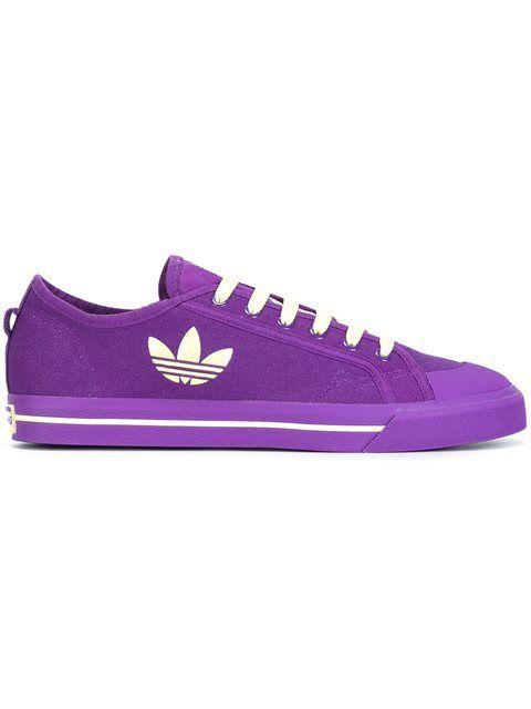 Adidas Purple Logo - Adidas By Raf Simons Men's Purple Lateral Logo Sneakers - UK(QHE4047 ...