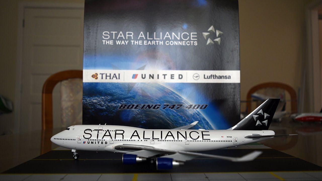 United Star Alliance Logo - JC Wings 1:200 United 747-400 'Star Alliance' Unboxing and Review ...