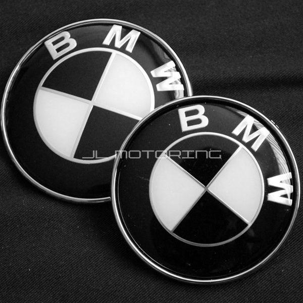 White BMW Logo - BMW Black White Hood Trunk Emblems
