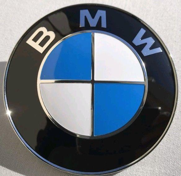 White BMW Logo - BMW Emblem 82mm 2 Pin Front Hood or Rear Truck Logo Badge Decal ...